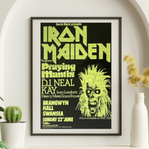 Iron Maiden - Bragwyn Hall Swansea June 22 1980 – Live Concert Poster Wall Art Print - 243004