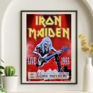 Iron Maiden - Huxleys Neue Welt Berlin Germany March 30 1993 – Live Concert Poster Wall Art Print - 243009