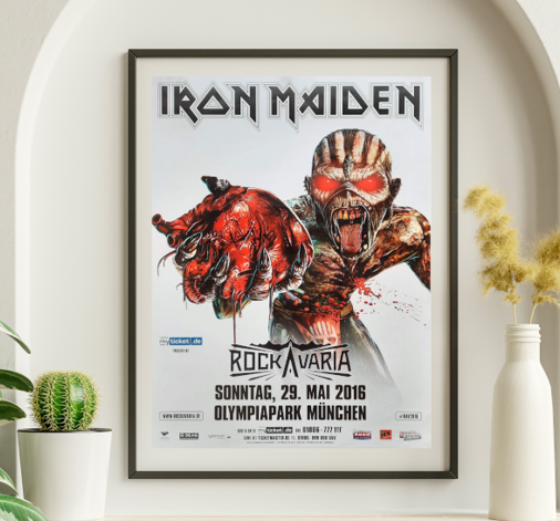 Iron Maiden - Olympiapark Munchen Germany May 29 2015 – Live Concert Poster Wall Art Print - 243010