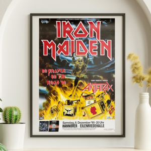 Iron Maiden - Eilenriedehalle Hannover Germany December 8 1990 – Live Concert Poster Wall Art Print - 243011
