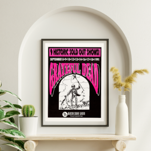 Grateful Dead - Madison Square Garden NY  September 8 1991 – Live Concert Poster Wall Art Print - 142188