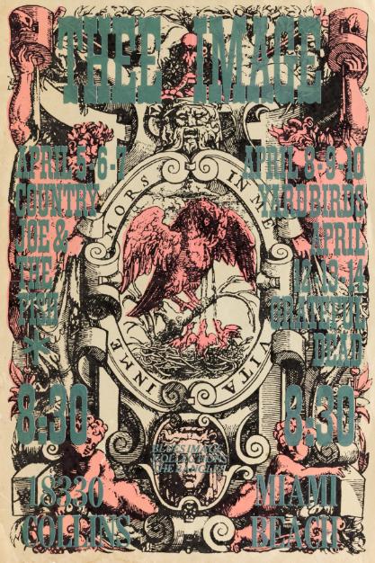 Grateful Dead - Thee Image Miami FL April 12 1968 – Live Concert Poster Wall Art Print - 142157 - Image 2