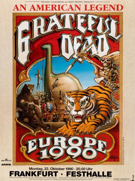 Grateful Dead - Frankfurt Germany October 22 1990 – Live Concert Poster Wall Art Print - 142177 - Image 2