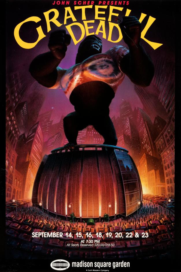 Grateful Dead - Madison Square Garden NY September 14 1988 – Live Concert Poster Wall Art Print - 142187 - Image 2
