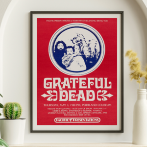Grateful Dead - Portland Coliseum OR May 3, 1973 – Live Concert Poster Wall Art Print - 142161