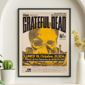 Grateful Dead - Barcelona Spain October 19 1981 – Live Concert Poster Wall Art Print - 142172
