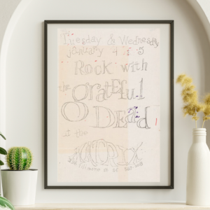 Grateful Dead - Matrix SF CA January 4 1966 – Live Concert Poster Wall Art Print - 142144