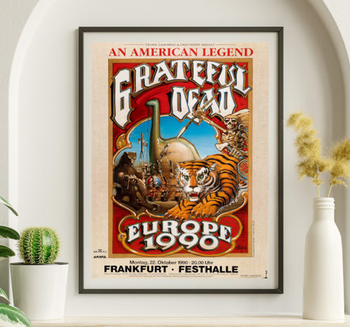 Grateful Dead - Frankfurt Germany October 22 1990 – Live Concert Poster Wall Art Print - 142177
