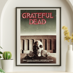 Grateful Dead - Greek Theater Berkeley CA September 11 1981 – Live Concert Poster Wall Art Print - 142179