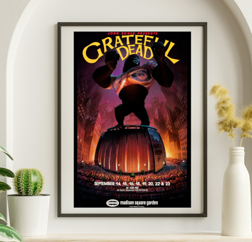 Grateful Dead - Madison Square Garden NY September 14 1988 – Live Concert Poster Wall Art Print - 142187
