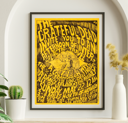 Grateful Dead - Novato CA May 22 1966 – Live Concert Poster Wall Art Print - 142190