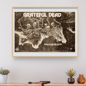Grateful Dead - Performing Arts Center Milwaukee WI October 23 1972 – Live Concert Poster Wall Art Print - 142194